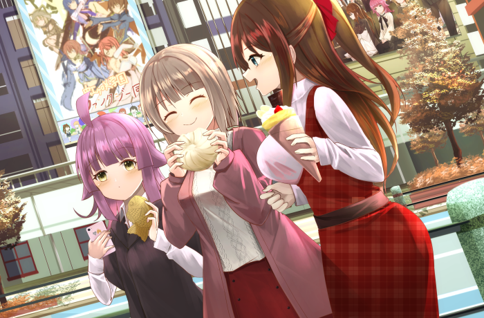 Shizuku Osaka, Kasumi Nakasu, and Rina Tennoji from Love Live! Nijigasaki High School Idol Club