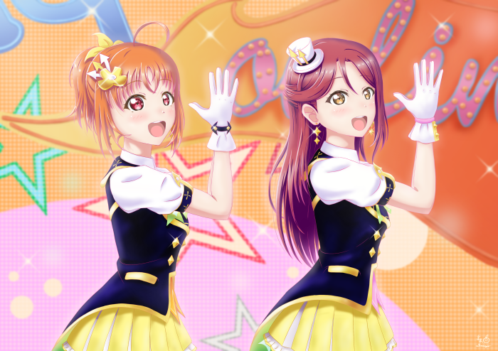 Chika Takami and Riko Sakurauchi from Love Live! Sunshine!! 4K