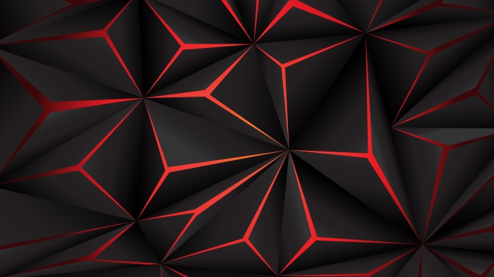 Abstract Geometric Black and Red Shapes 4K