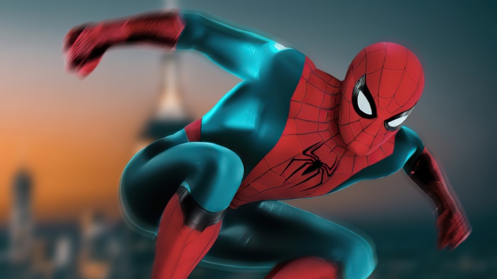 Spider-Man in red and blue suit
