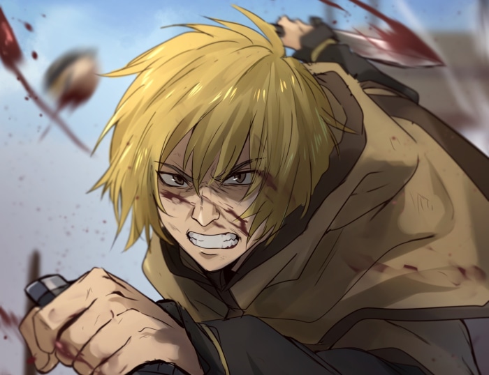 Thorfinn from Vinland Saga in battle