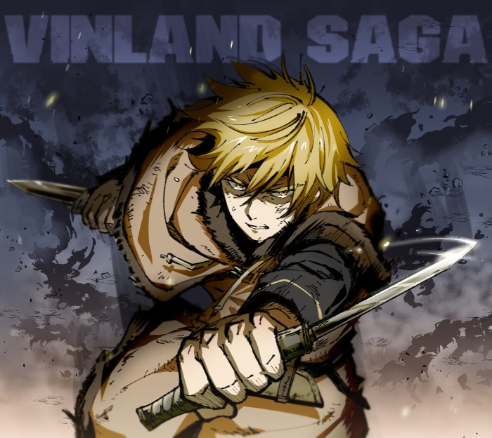 Thorfinn from Vinland Saga with knives
