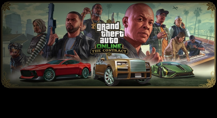 Grand Theft Auto Online: The Contract characters and cars