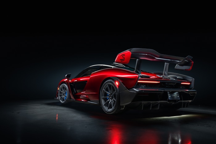 Red McLaren Senna GTR supercar
