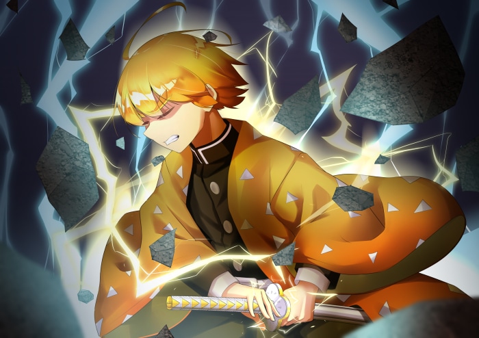 Zenitsu Agatsuma from Demon Slayer: Kimetsu No Yaiba 4K