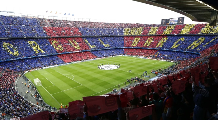 FC Barcelona fans in stadium