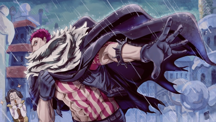 Charlotte Katakuri from One Piece in the rain