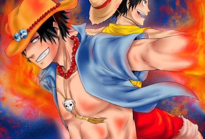 Portgas D. Ace and Monkey D. Luffy from One Piece