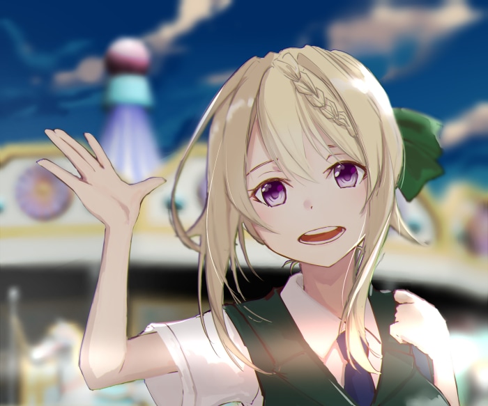 Perth from Kantai Collection waving