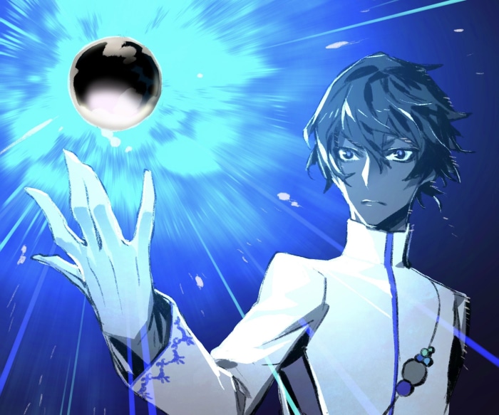 Archer from Fate/Grand Order holding a sphere
