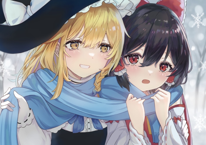 Reimu Hakurei and Marisa Kirisame from Touhou