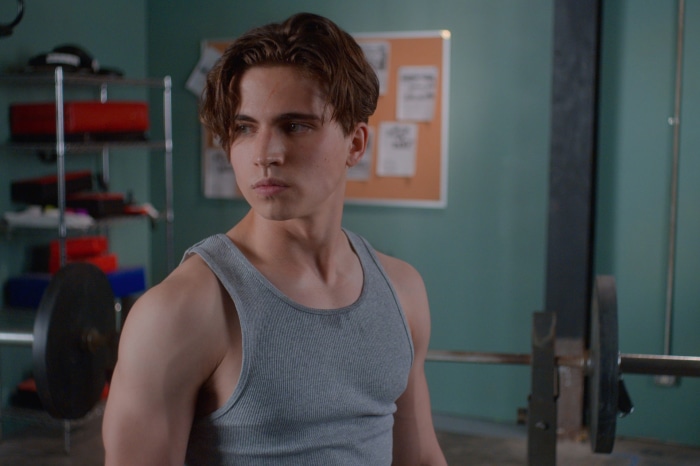 Robby Keene from Cobra Kai in a gym