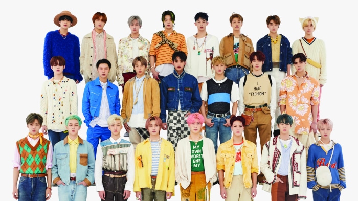 NCT members posing for a group photo