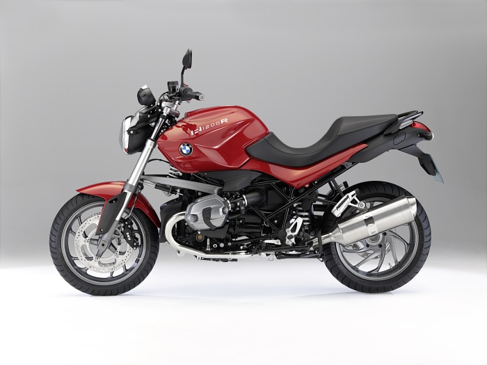 Red BMW R1200R Motorcycle