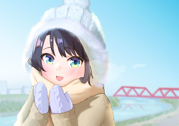 Oozora Subaru from Hololive in winter attire
