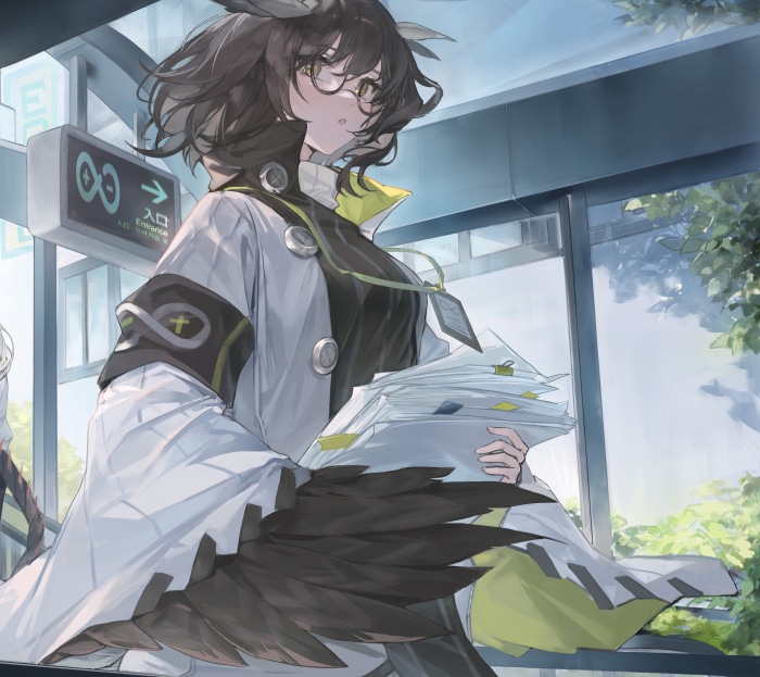 Silence from Arknights holding papers