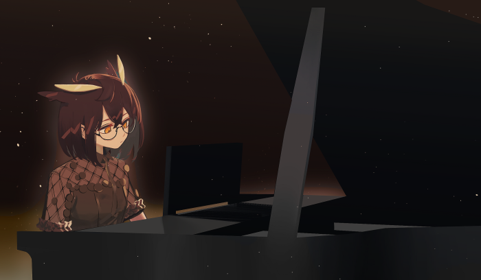 Silence from Arknights playing piano