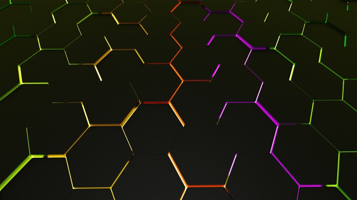 Artistic Hexagon Pattern 4K