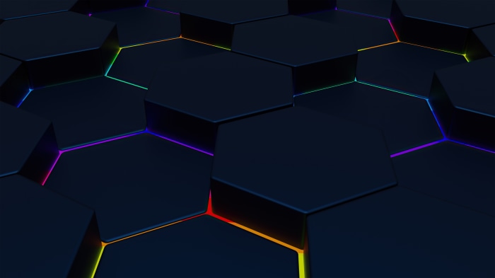 Artistic Hexagon Pattern 4K