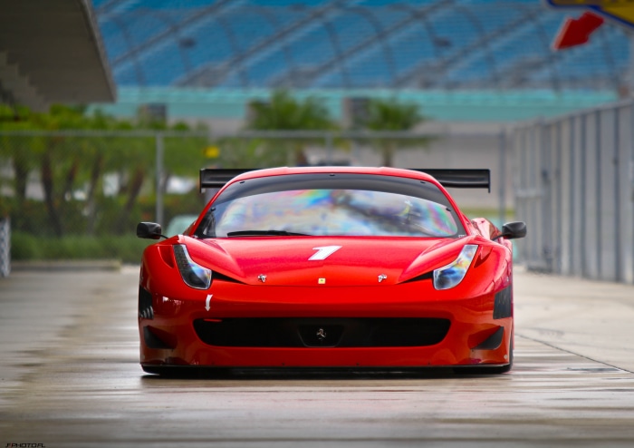 Red Ferrari 458 Italia GT3 race car