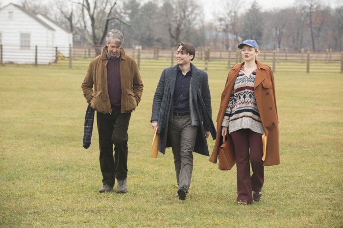 Succession: Sarah Snook and two men walking