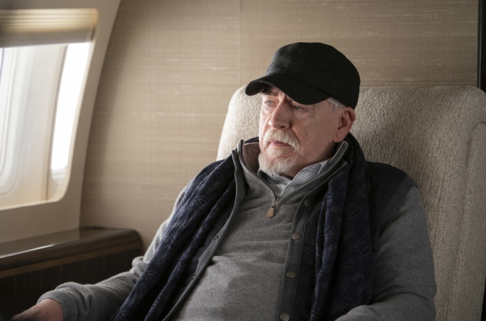 Brian Cox from Succession in a private jet
