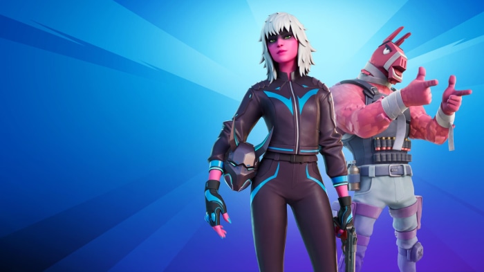 Fortnite characters with pink llama and masked woman
