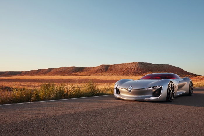 Renault Trezor Concept Car in Desert Landscape