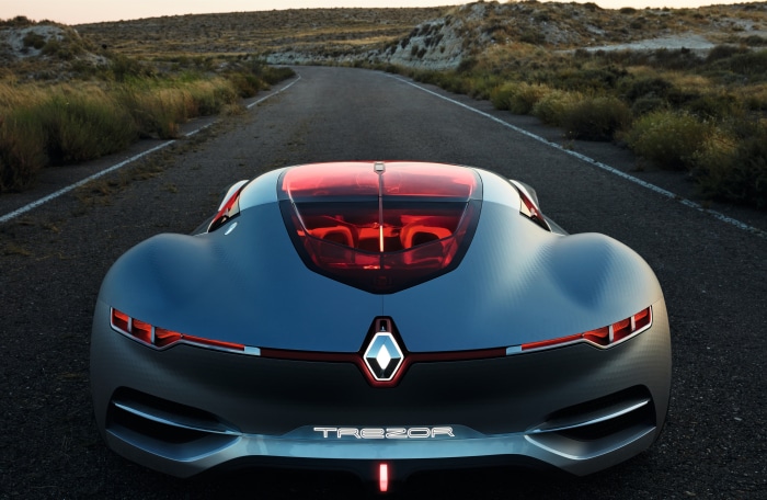Renault Trezor Concept Car on a Road