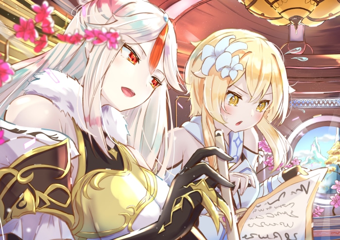 Lumine and Ningguang from Genshin Impact