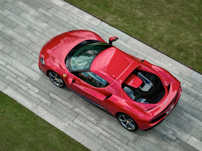 Red Ferrari 296 GTB Supercar 4K