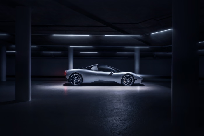 Gordon Murray Automotive T.33 Supercar in Parking Garage
