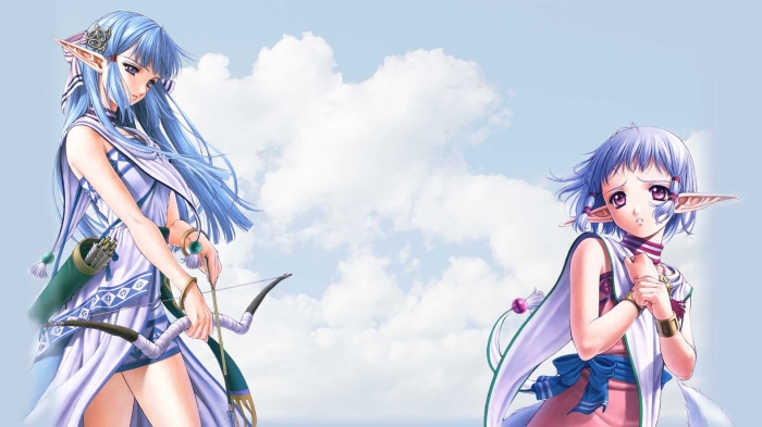 Two elf girls with blue hair in Ys VI: The Ark of Napishtim