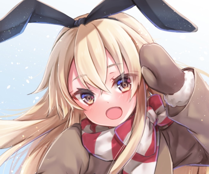 Shimakaze from Kantai Collection with bunny ears