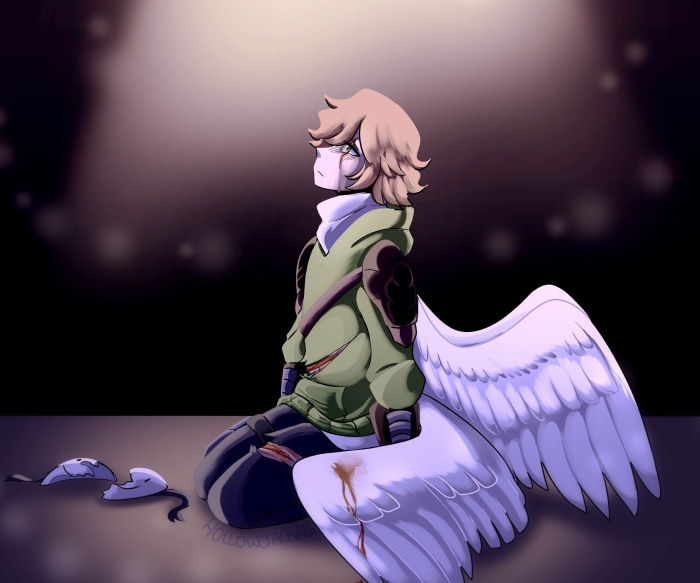 Dream from Dream SMP with broken wings