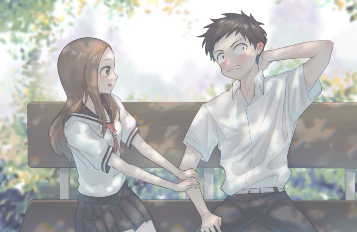 Takagi and Nishikata from Karakai Jouzu No Takagi-san