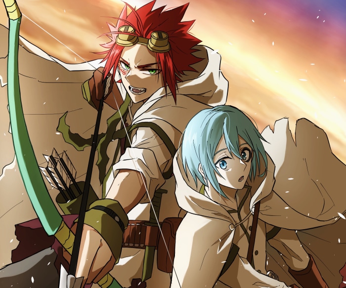 Bisco Akaboshi and Milo Nekoyanagi from Sabikui Bisco