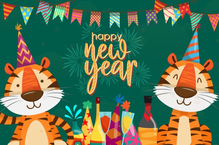 Happy New Year 2022 Year of the Tiger Celebration