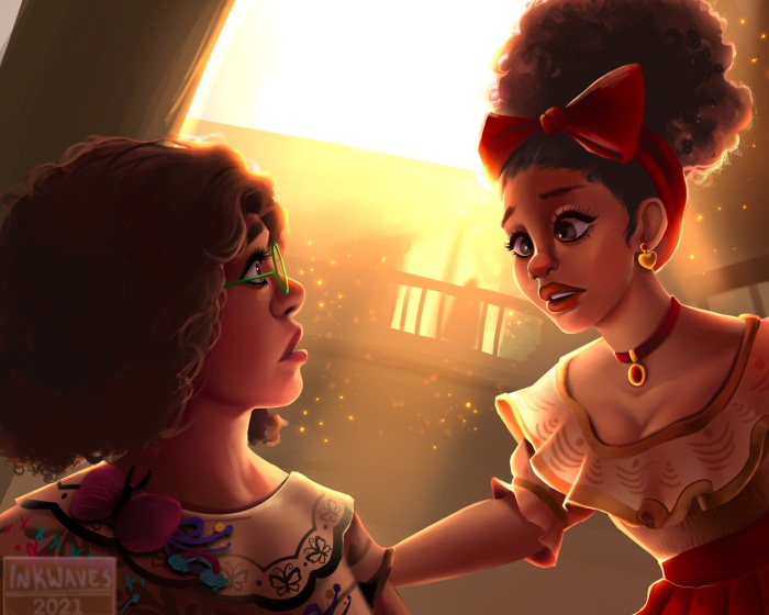 Mirabel Madrigal and Dolores Madrigal from Encanto