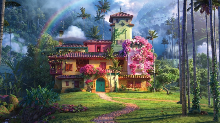 Encanto House with Rainbow