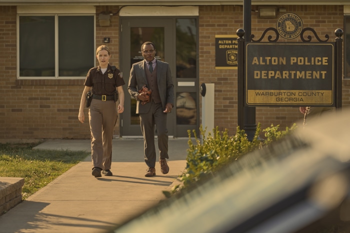 Malcolm Goodwin and Willa Fitzgerald at Alton Police Department