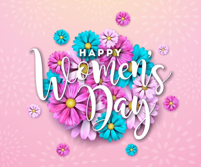 Happy Women's Day floral illustration