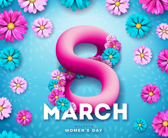 Happy Women's Day March 8th Flowers