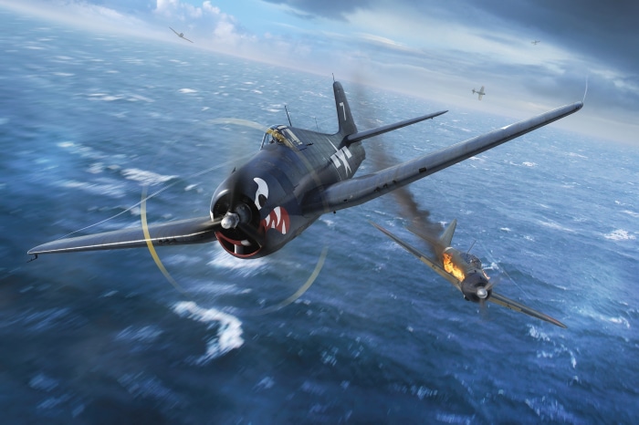 Grumman F6F Hellcat aircraft in flight
