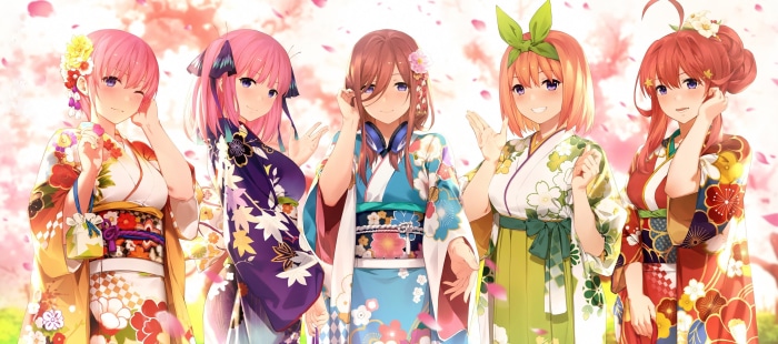 The Quintessential Quintuplets Characters in Traditional Kimono