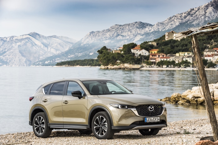 Mazda CX-5 Skyactiv-D 4K SUV on a beach