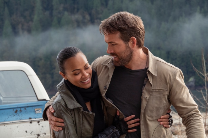 Zoe Saldana and Ryan Reynolds from The Adam Project