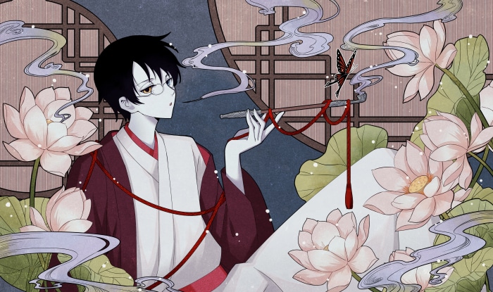 Kimihiro Watanuki from XxxHOLiC with Lotuses