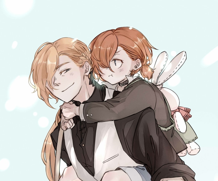 Chuya Nakahara and Paul Verlaine from Bungou Stray Dogs