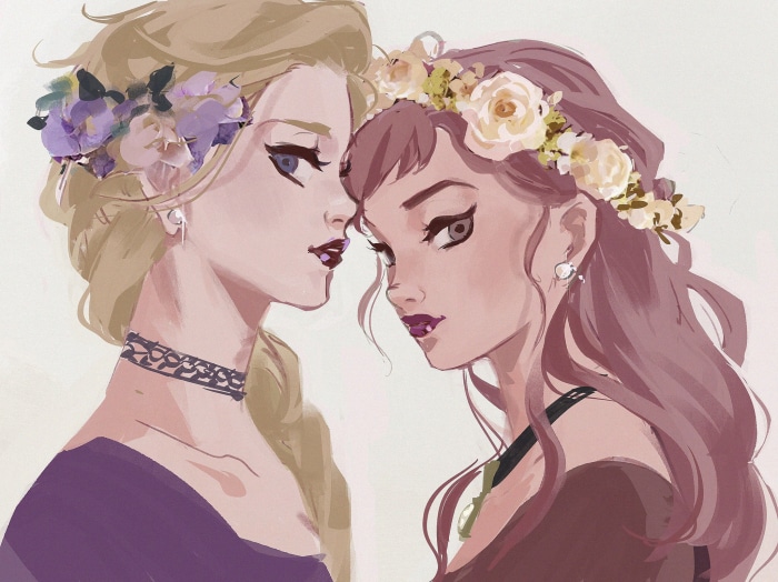 Anna and Elsa from Frozen